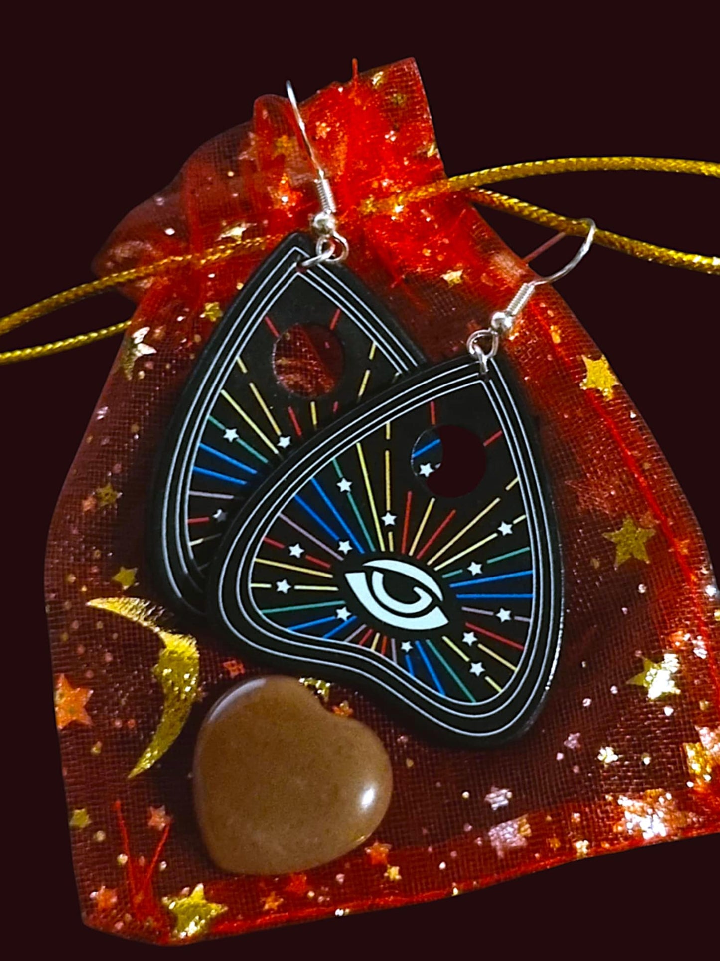 Protective eye - Sterling Silver+ Crystal & Organza bag