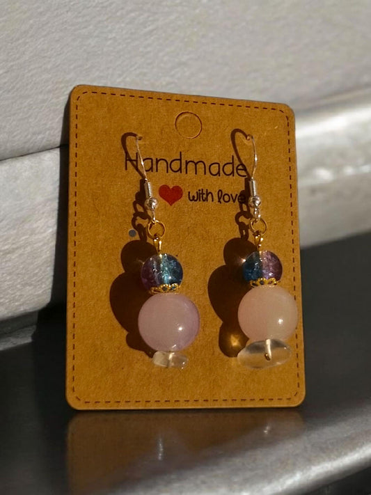 Special crystal earrings- hand made